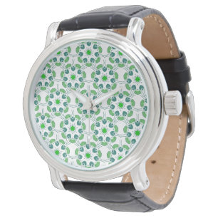 Leaf Pattern, Pattern Of Leaves, Green Leaves Watch