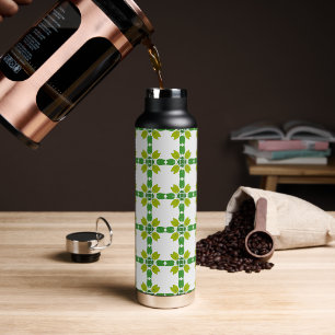 Leaf Pattern, Pattern Of Leaves, Green Leaves Water Bottle
