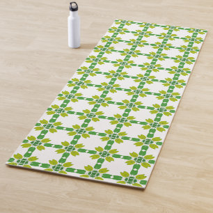 Leaf Pattern, Pattern Of Leaves, Green Leaves Yoga Mat