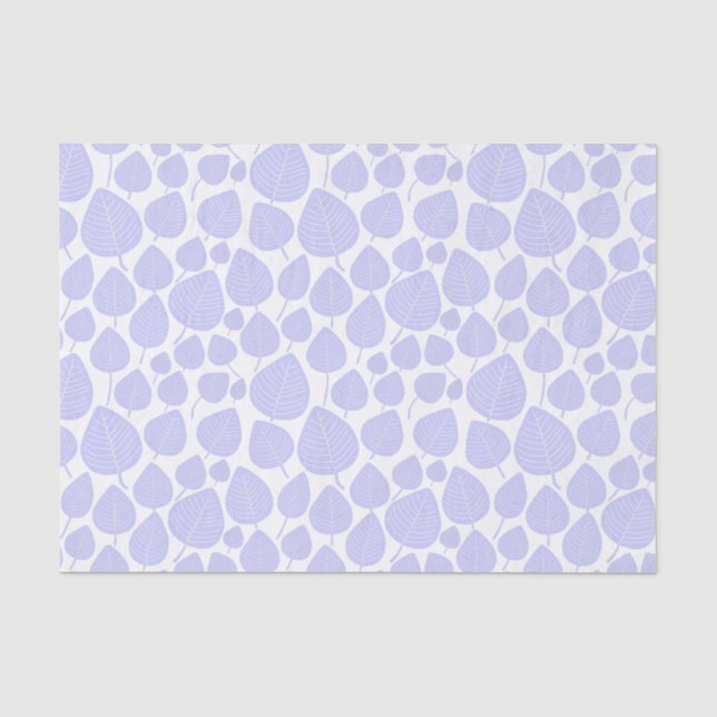 Leaf Pattern - Powder Blue Tissue Paper (Front)