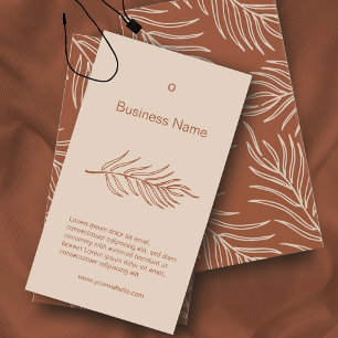 Leaf Pattern Product Logo Hang Tag Card