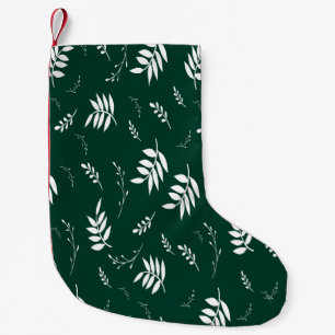 leaf pattern small christmas stocking