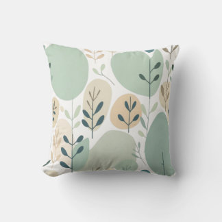 Leaf Pattern Throw Pillow