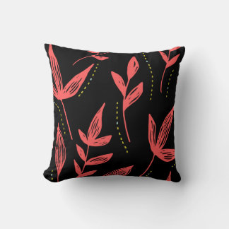 Leaf Pattern Throw Pillow