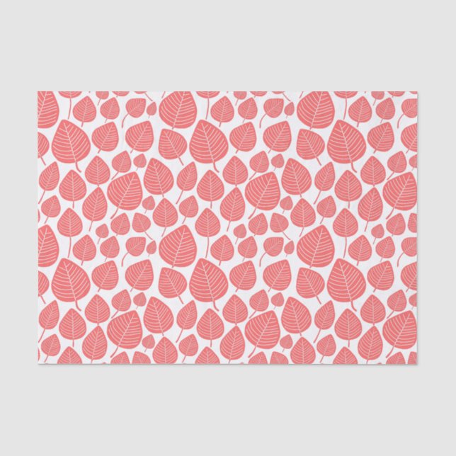 Leaf Pattern - Tropical Pink Tissue Paper (Front)
