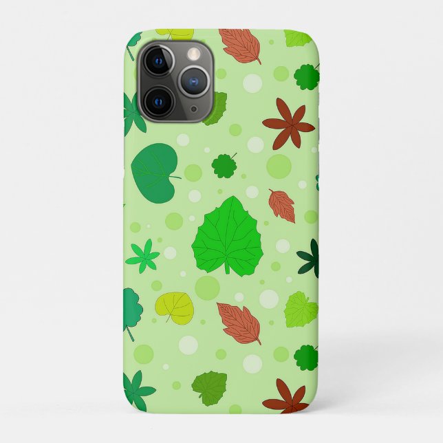 Leaf Pattern with Various Shapes and Colours Case-Mate iPhone Case (Back)
