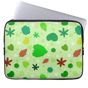Leaf Pattern with Various Shapes and Colours Laptop Sleeve