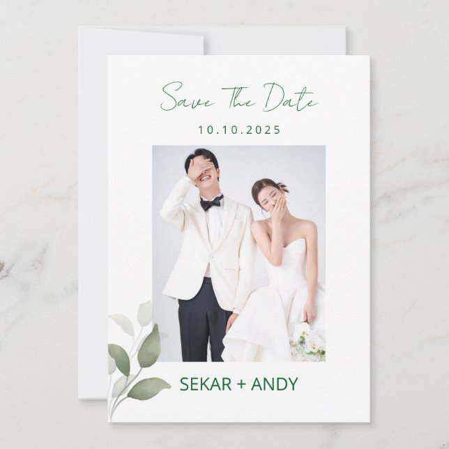 leaf photos invitation (Front)