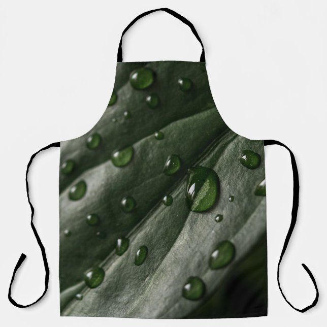 Leaf plant texture drops water apron (Front)