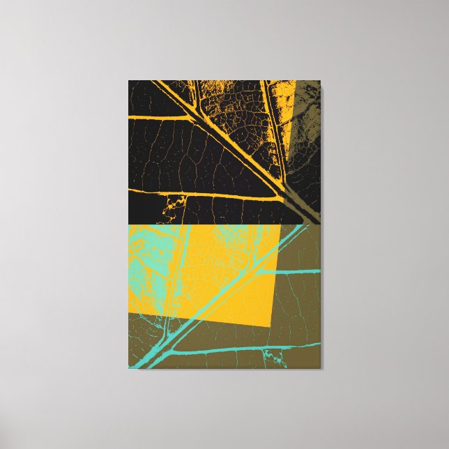 Leaf Pop Art Canvas Print (Front)
