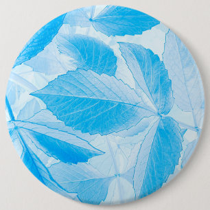 leaf print 6 inch round button
