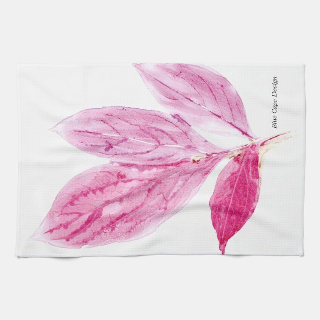 Leaf Print Kitchen Towel (Horizontal)