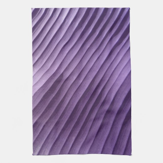 Leaf Purple Diagonal Kitchen Towel (Vertical)