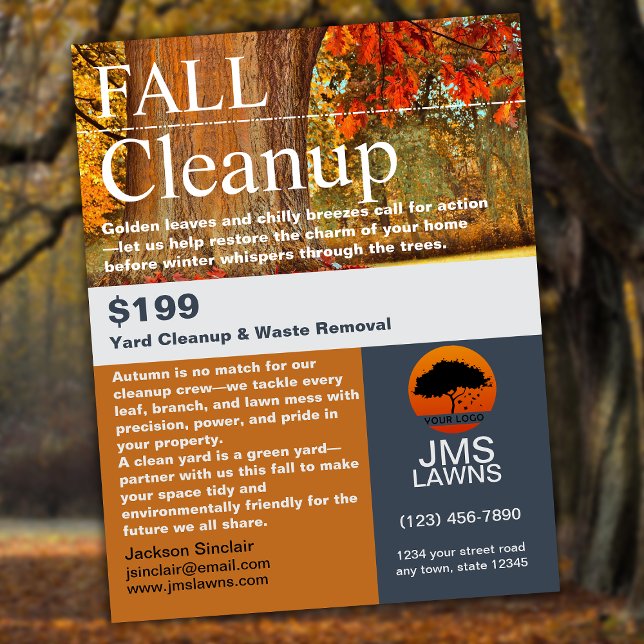 Leaf Raking and Cleanup Flyer (Creator Uploaded)