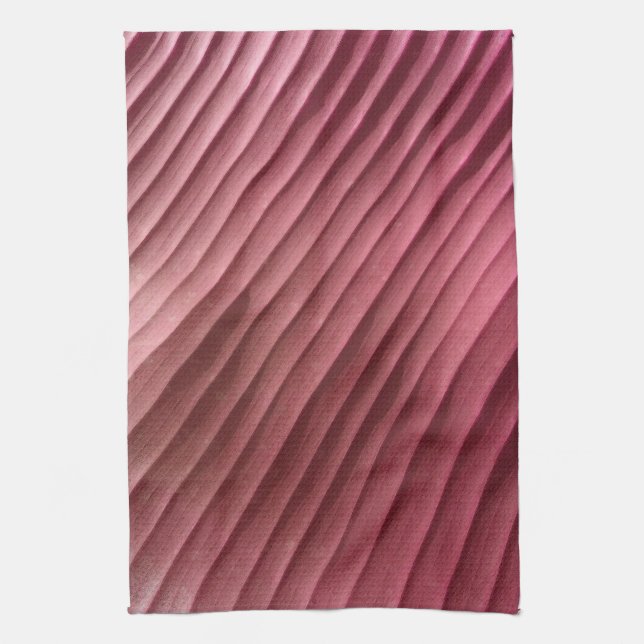 Leaf Red Diagonal Kitchen Towel (Vertical)