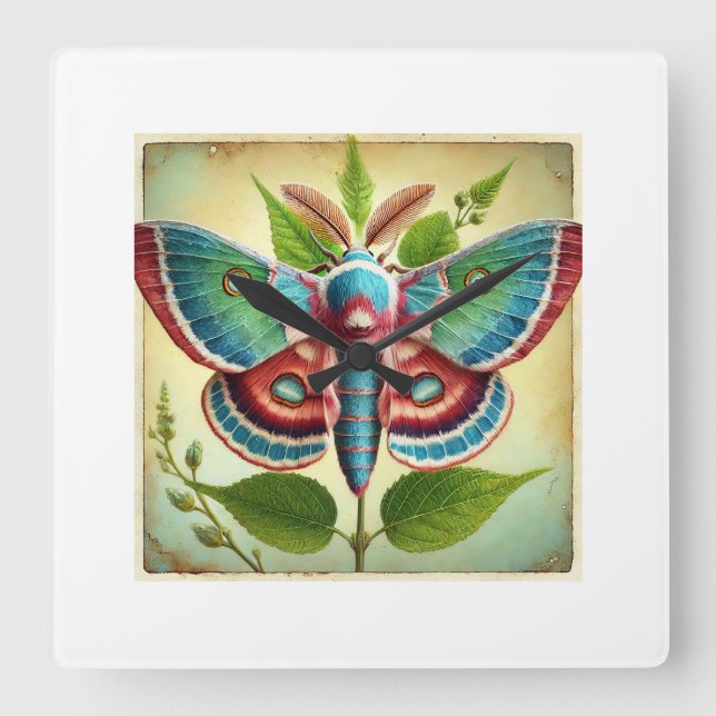 Leaf Roller Moths 310724IREF236 - Watercolor Square Wall Clock (Front)
