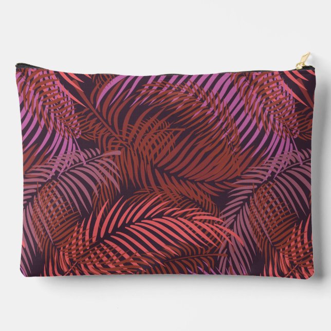 Leaf Seemless Pattern Accessory Pouch (Back)