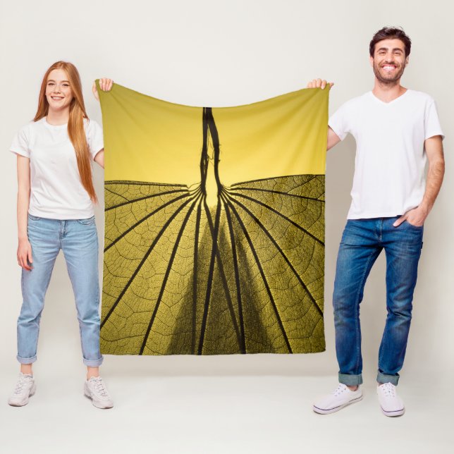 Leaf Skeleton Fleece Blanket (In Situ)