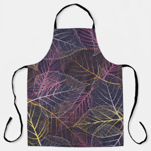 Leaf skeleton seamless pattern,background with col apron