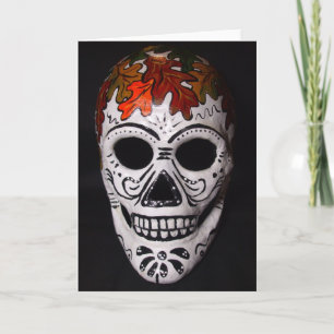 Leaf Skull Mask Card