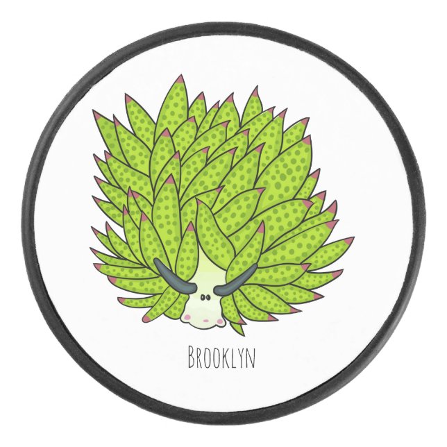 Leaf slug cartoon illustration (Devant)