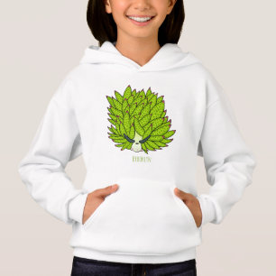 Leaf slug cartoon illustration