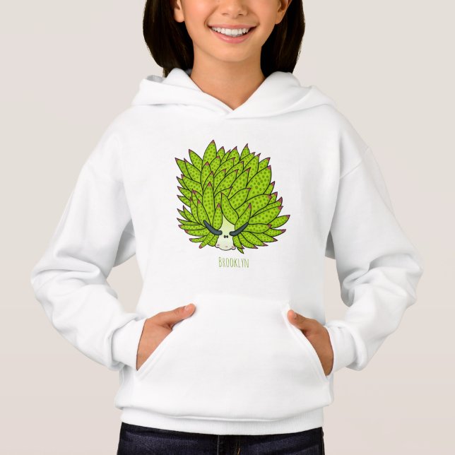 Leaf slug cartoon illustration (Front)