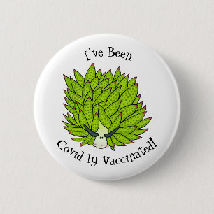 Leaf slug cartoon illustration 2 inch round button