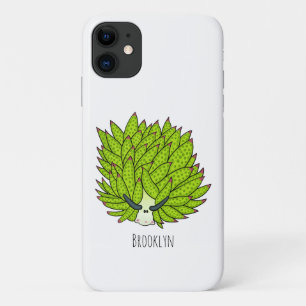 Leaf slug cartoon illustration  iPhone 11 case