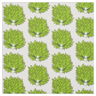 Leaf slug cartoon illustration fabric