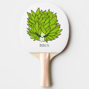 Leaf slug cartoon illustration  ping pong paddle