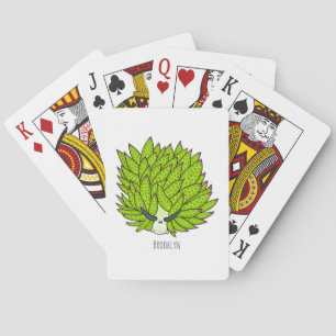 Leaf slug cartoon illustration playing cards