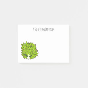 Leaf slug cartoon illustration post-it notes