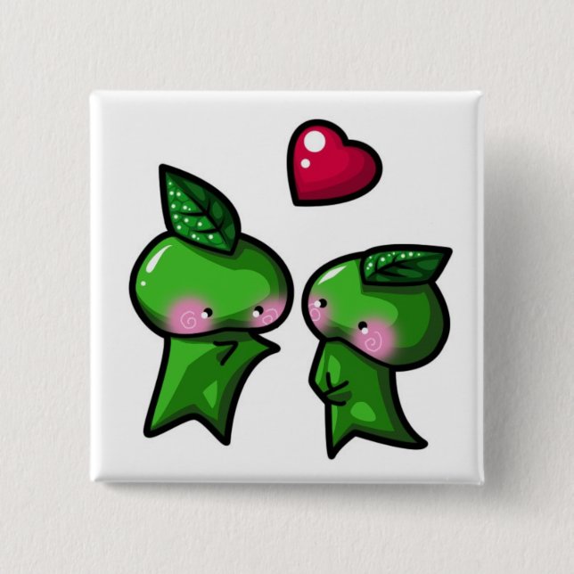 Leaf Sprite 2 Inch Square Button (Front)