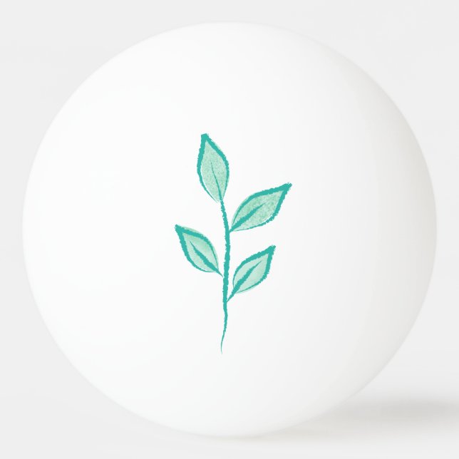leaf stems intertwining into a pattern ping pong ball (Front)