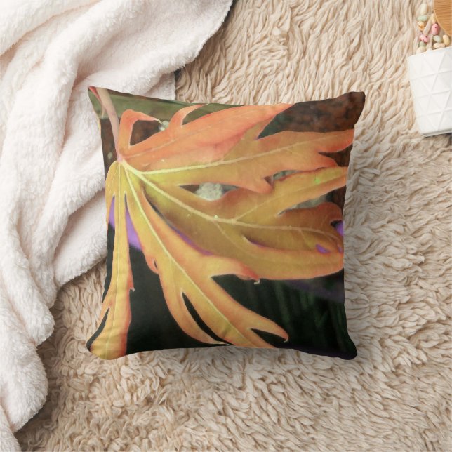 Leaf Study 2 Throw Pillow (Blanket)