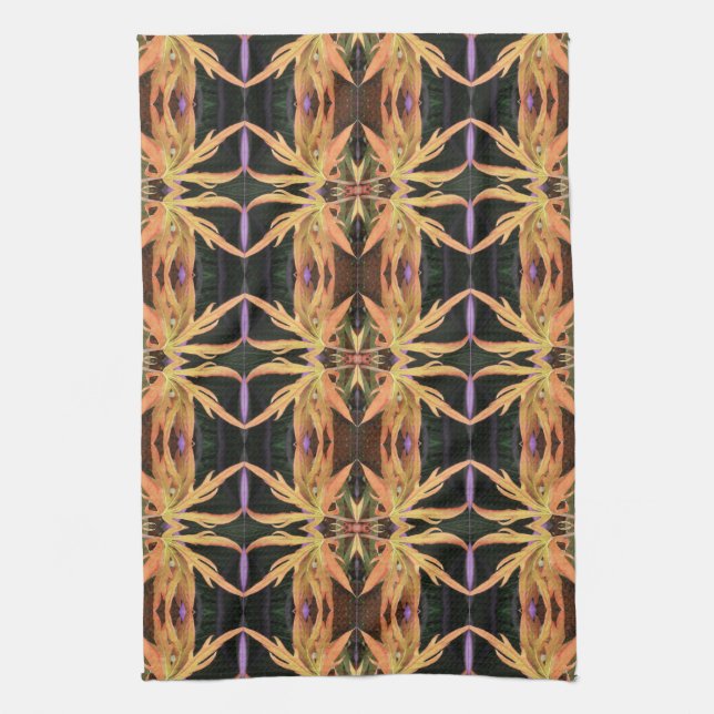 Leaf Study Pattern Kitchen Towel (Vertical)
