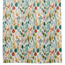 Leaf-Themed Shower Curtain