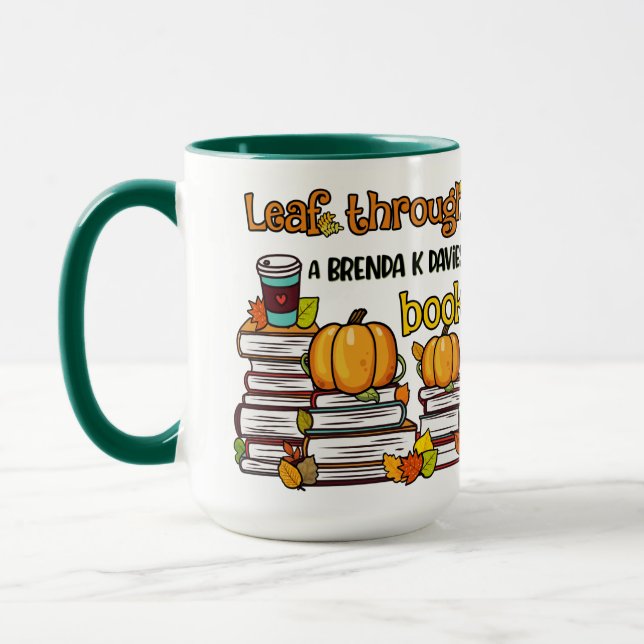 Leaf Through A Brenda K Davies Book Mug (Left)