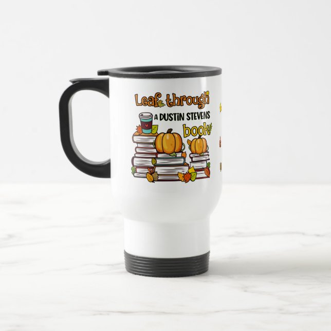 Leaf Through A Dustin Stevens Book Travel Mug (Left)