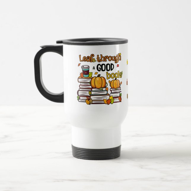 Leaf Through A Good Book Travel Mug (Left)
