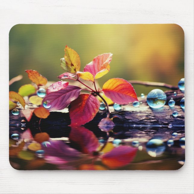 Leaf Tranquil Peaceful Nature Serene  Mouse Pad (Front)