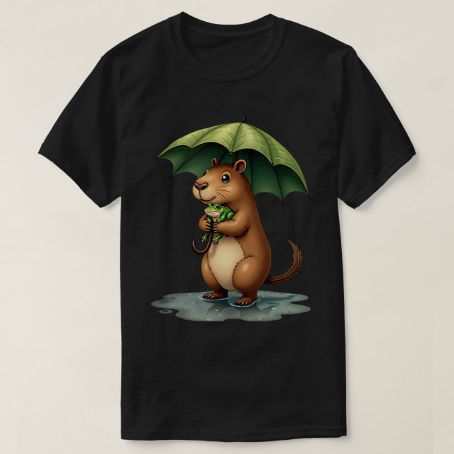 Leaf Umbrella T-Shirt (Design Front)