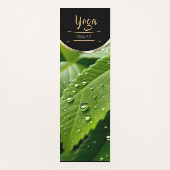 Leaf Water Drops  - Yoga Mat (Front)