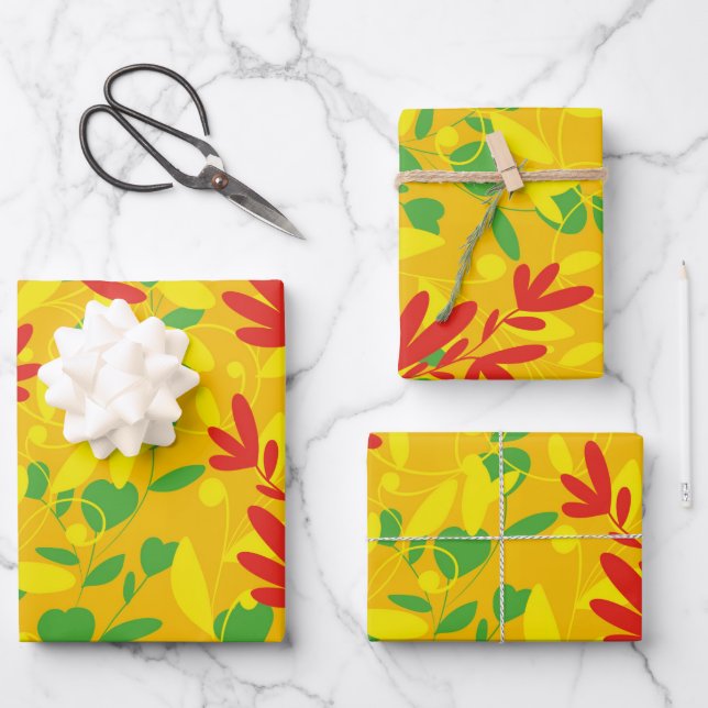 leaf wrapping paper sheet (Front)