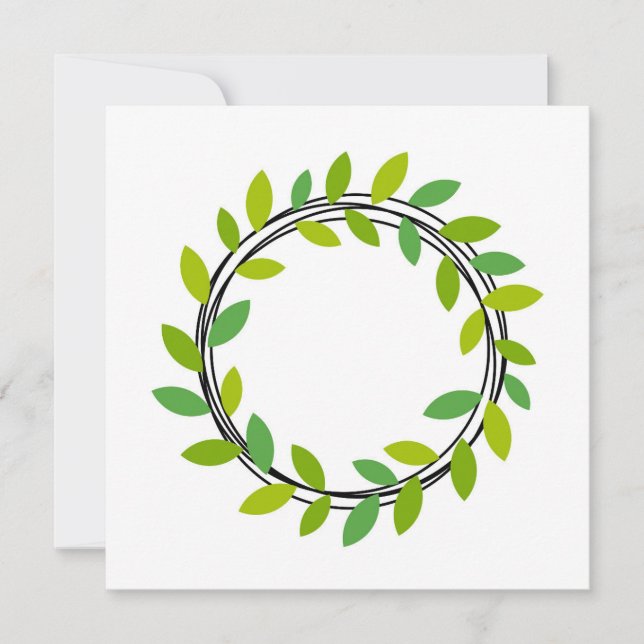 Leaf wreath card (Front)