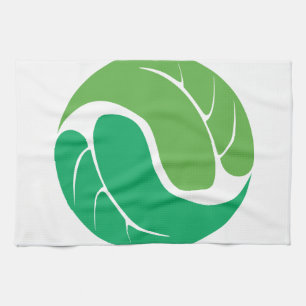 Leaf Yin Yang Kitchen Towel