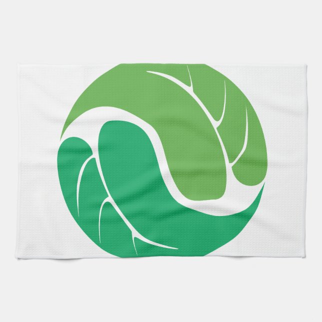 Leaf Yin Yang Kitchen Towel (Horizontal)