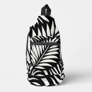 Leaf Zebra Stripes style Sling Bag