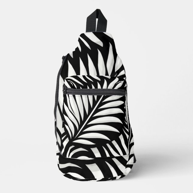Leaf Zebra Stripes style  Sling Bag (Front)